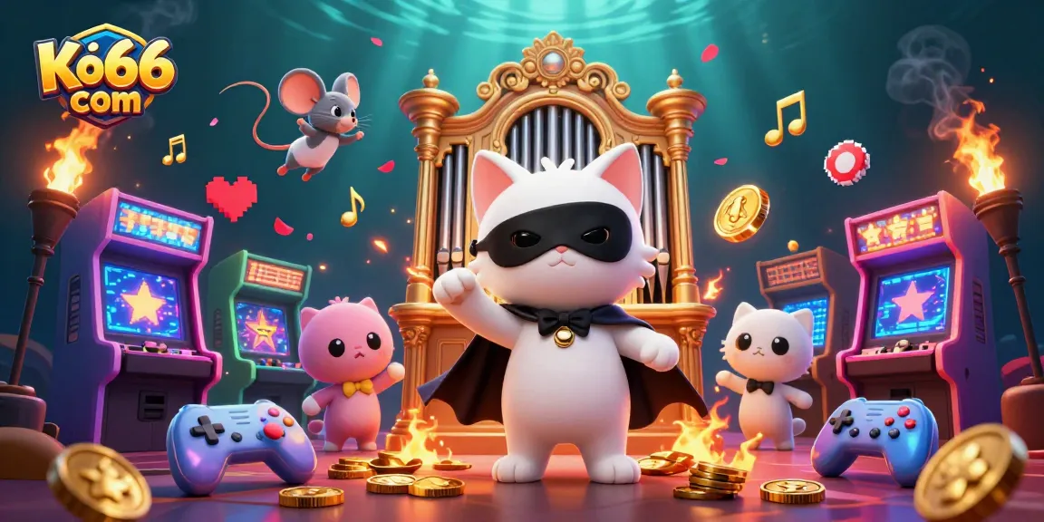 Experience thrilling gaming at Ko66 com with a vibrant underwater casino illustration showcasing action-packed elements.