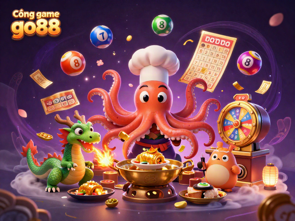 Experience the excitement of Cổng game go88 with vibrant illustrations of thrilling games and characters.