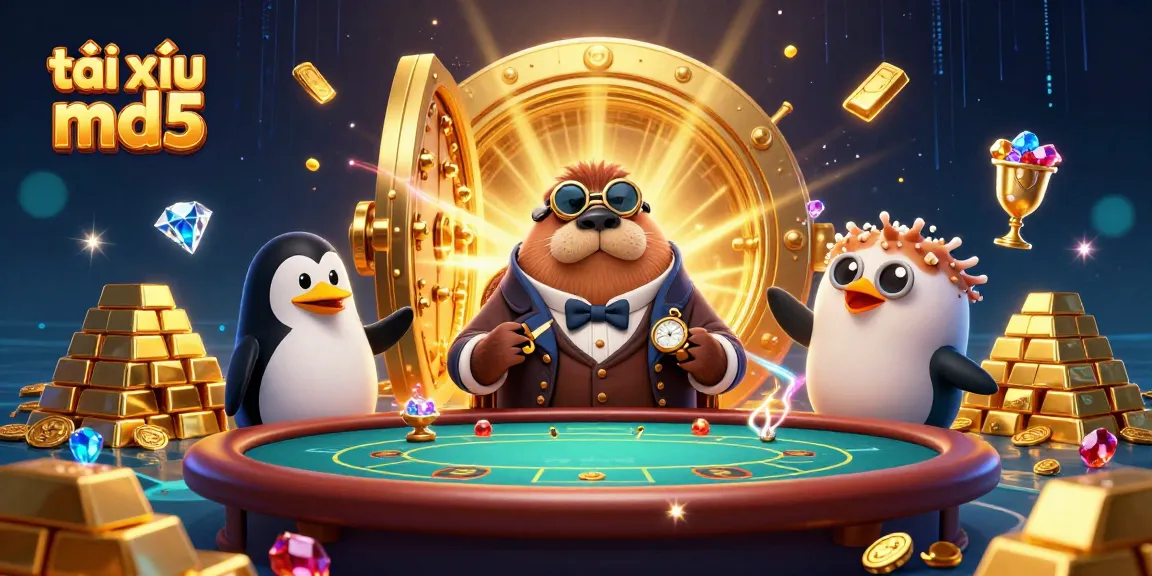 Experience the excitement of tài xỉu md5 with a unique underwater poker scene featuring adorable characters!